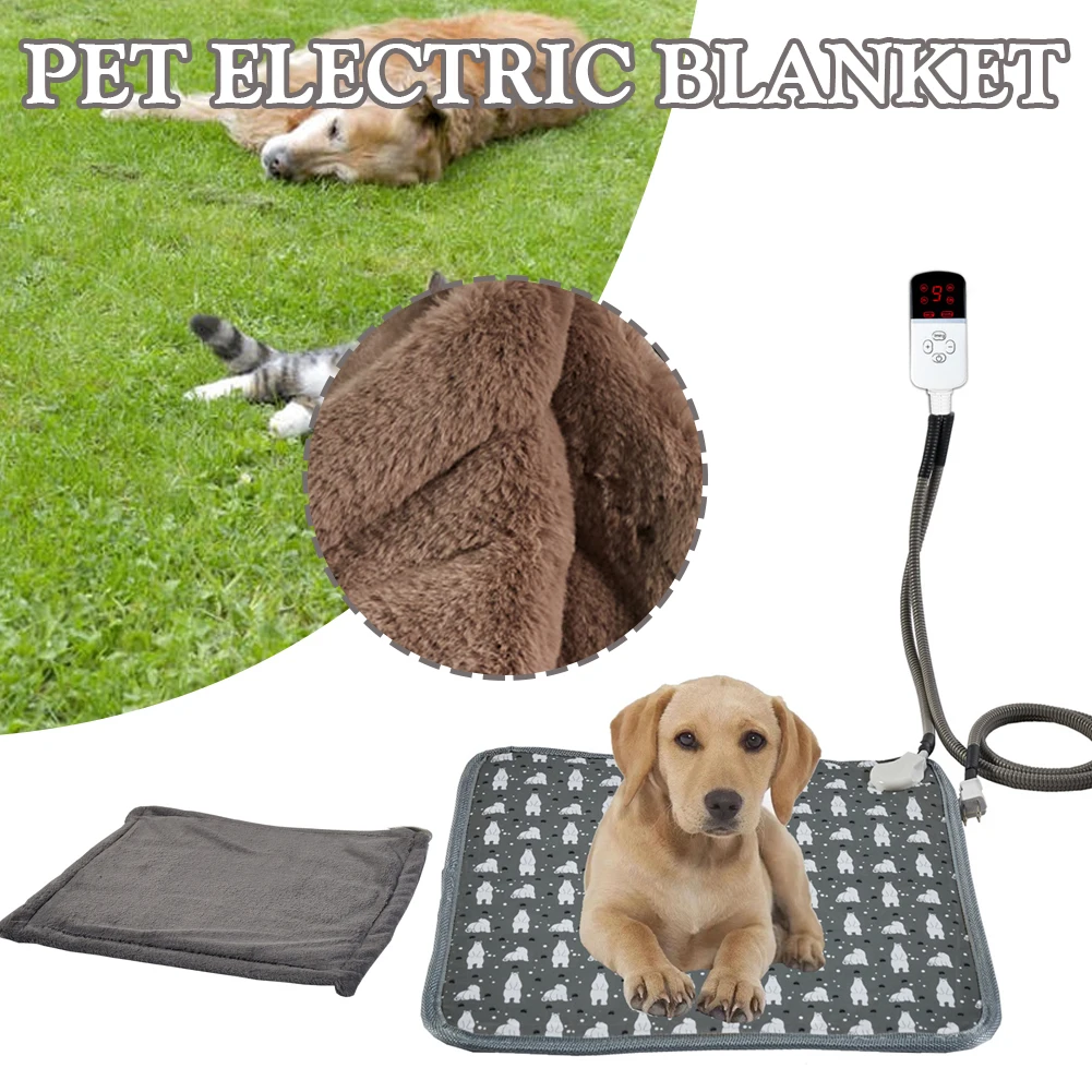 

220V 20W Pet Electric Heating Pads Heated Blanket Winter Dog Cats Warmer Mat Sleeping Bed Pet Supplies Washable blanket Mats