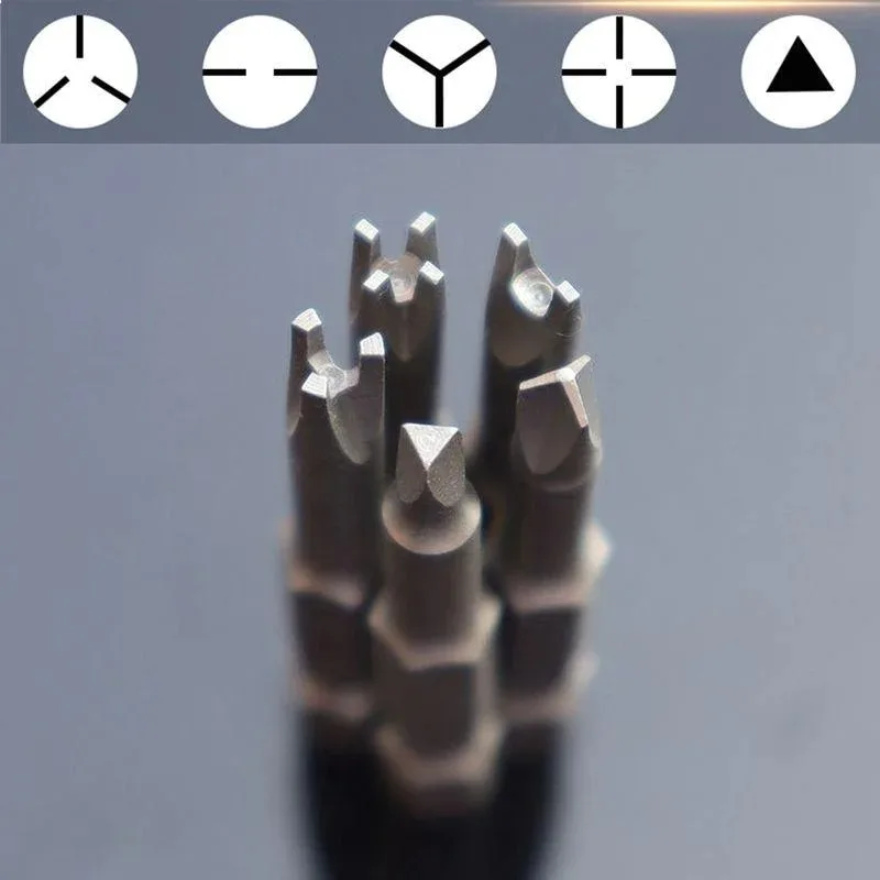 5Pcs Special Shaped Screwdriver Set 50mm U-Shaped Y-Type Triangle Inner Cross Three Points Screwdriver Bit Tool