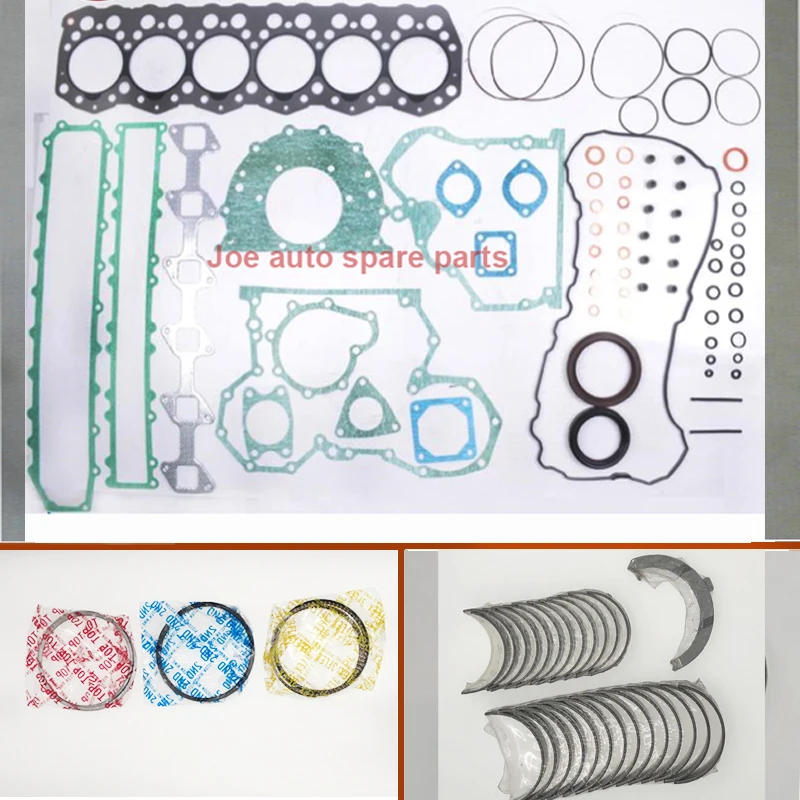 Engine Full gasket set kit crankshaft connecting rod bearing piston ring for Mitsubishi S6S