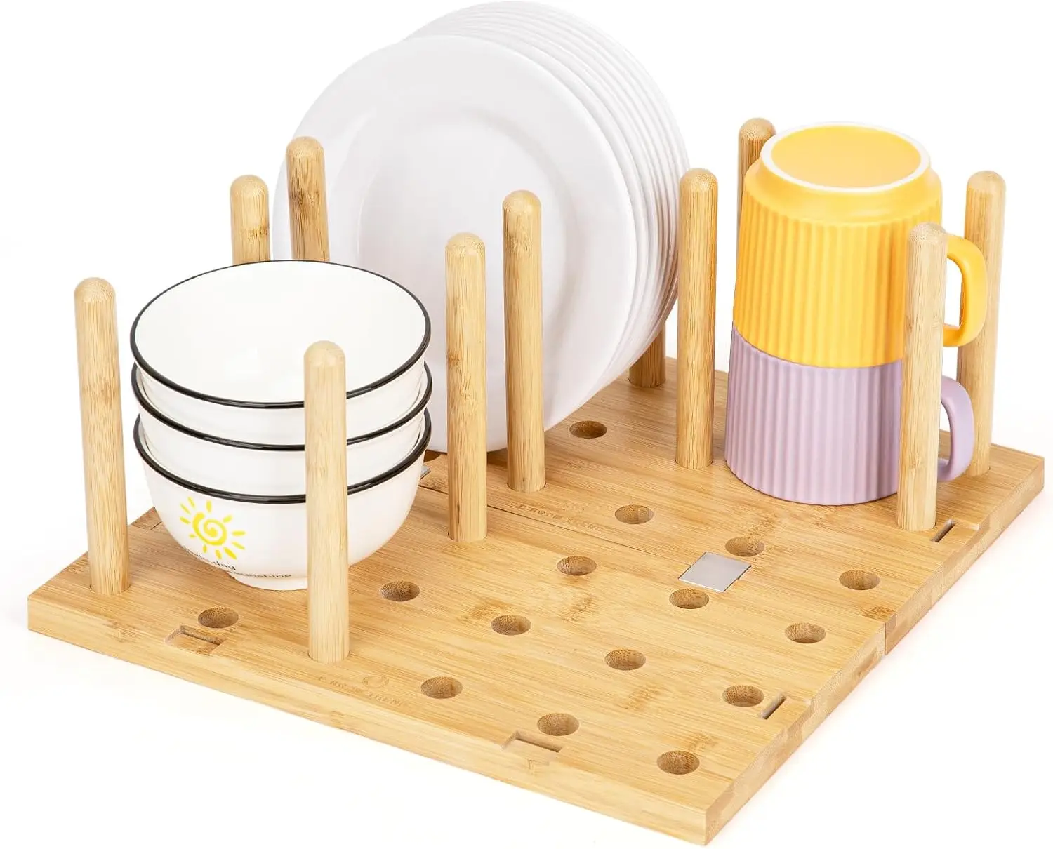 

Peg Board Drawer Organizer for Kitchen | Kitchen Drawer Organizers for Dishes Plates Bowls Condiment Spice | Pegboard O