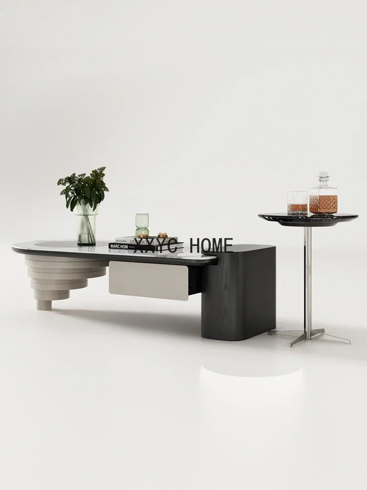 Tavolino da salotto per la casa Tavolino da tè modello semplice e moderno di design creativo leggero di lusso ad alto senso