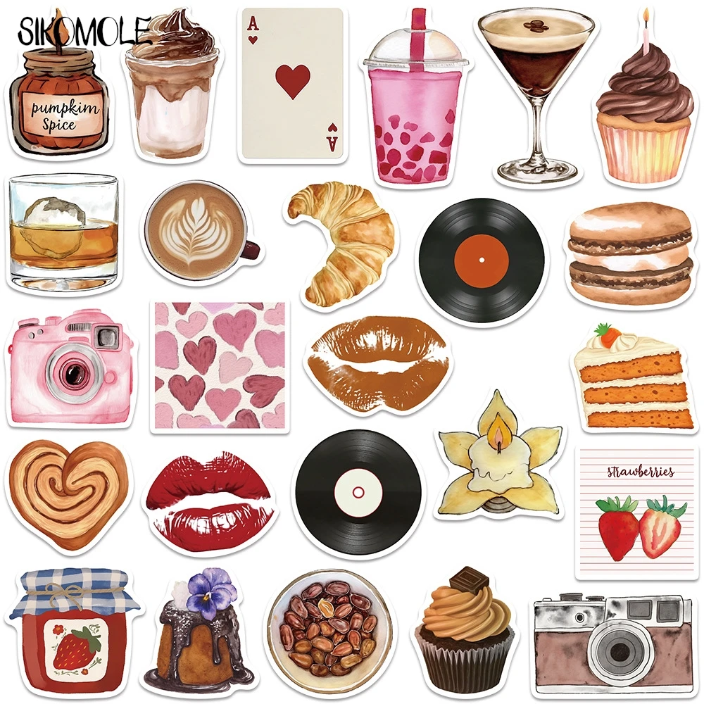 10/30/60PCS Pinterest Ispirato Estetico Divertimento Adesivi INS Cartoon Carino Decalcomanie FAI DA TE Laptop Skateboard Impermeabile Graffiti adesivo