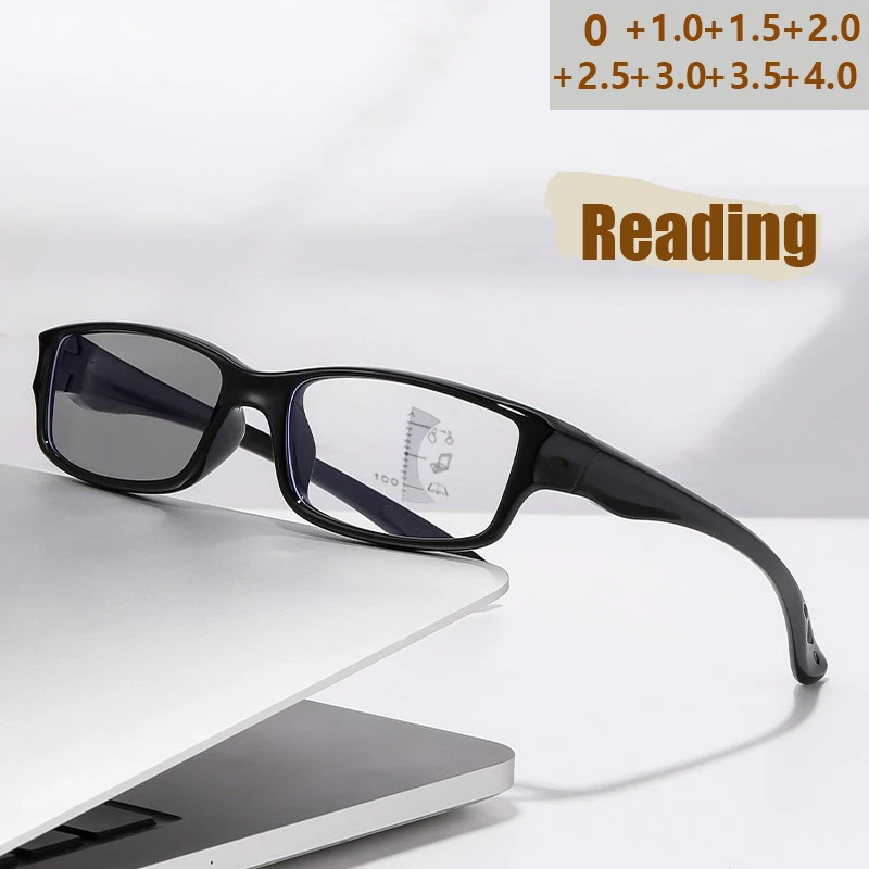 Lesebrille Sport Outdoor Dual-Purpose Lichtempfindliche Farbwechsel Und Anti-Blaulicht Multi-Fokus Lesebrille 81279-1