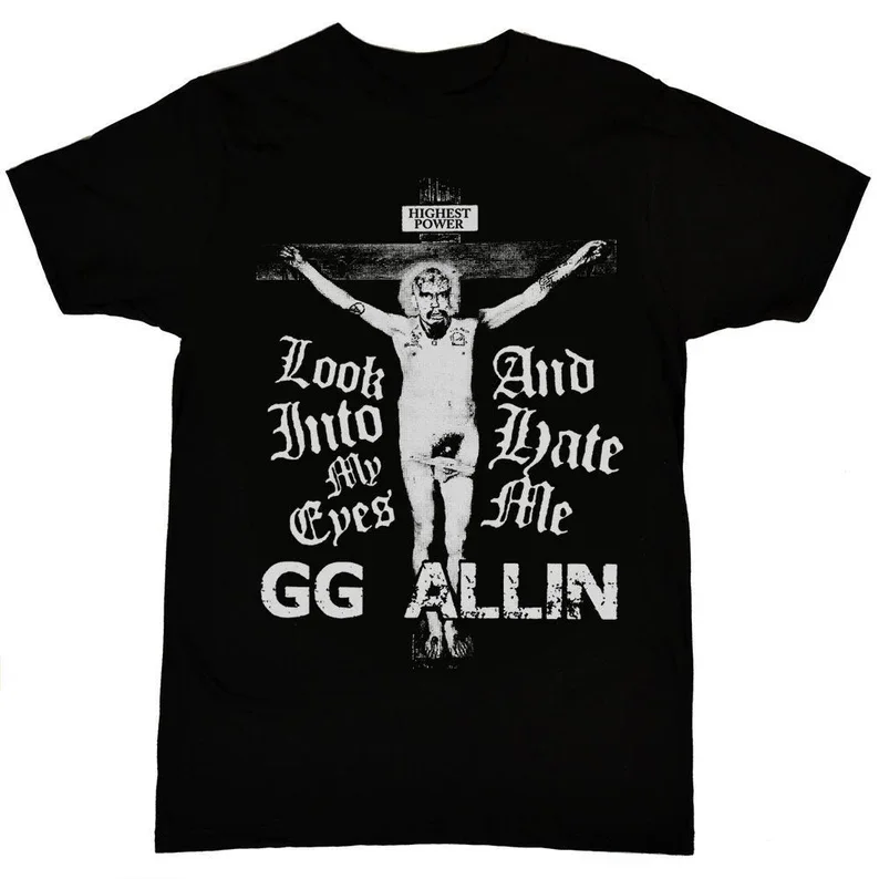 GG Allin T-shirt para homens, olhe nos meus olhos, LI49