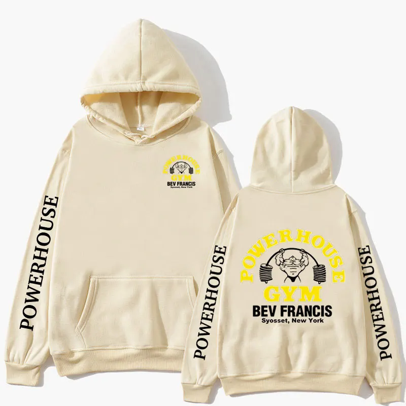 Funny Powerhouse Gym Hoodie Harajuku Men\'s Oversized Long Sleeve Sweatshirt Geek Fitness Hoody Tracksuit Gothic Streetwear Tops
