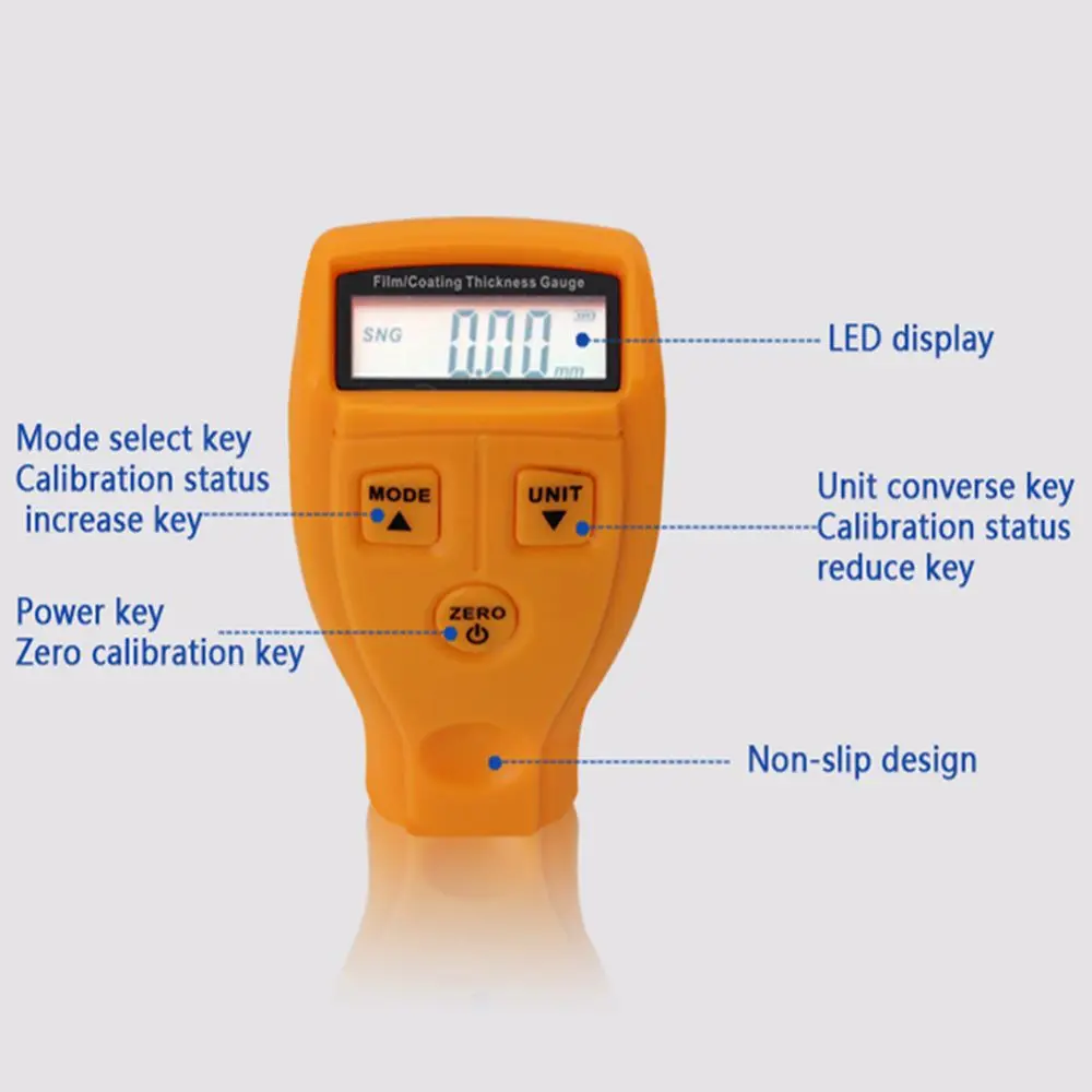 GM-200 HW-300PRO Automotive Test Tool Manual Paint Tool GM200 Auto Film Coating Thickness Gauge Meter Car Paint Thickness Tester