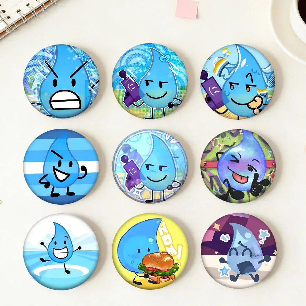 Teardrop Cartoon B-BFDI Round Badges Can Be Used To Decorate Clothes And Backpack Pins