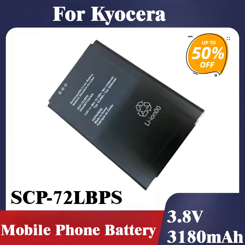 

3.8V 3180mAh Mobile Phone Battery SCP-72LBPS For Kyocera Duraforce PRO E6810 E6910 E6820 E6833 E6920 E6921 Pro 2 SCP-67LBPS