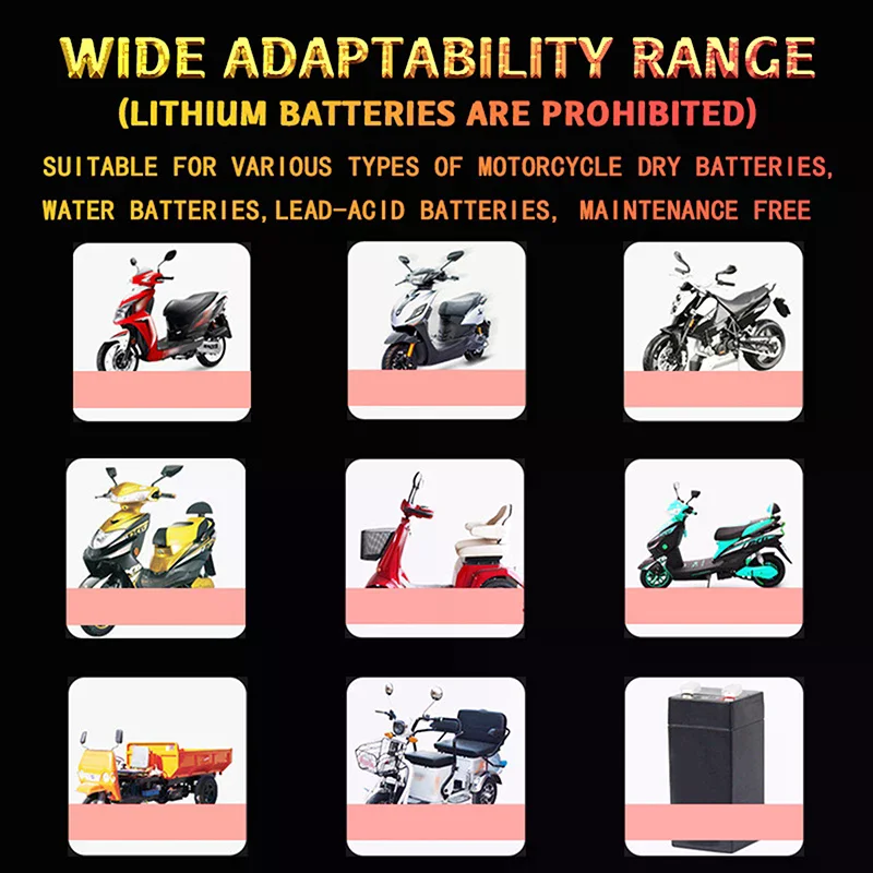 12V 4AH-20AH Car Battery Charger 220V Power Puls Repair Charger Wet Dry Lead Acid Battery LED Display Moto Truck Battery Charge