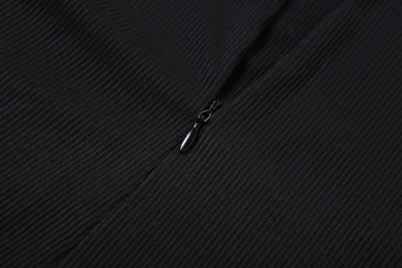 2025 Autumn Women Solid Ribbed Skinny Jumpsuits O Neck Long Sleeve Zip Slim Fitness One Piece Overalls Casual Streetwear Romper