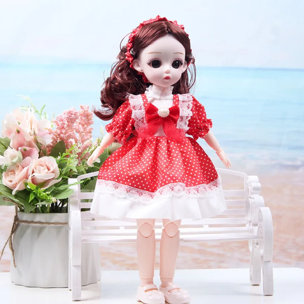 

Dressing Doll Spherical Joint 30cm Anime Bjd Doll Dress Up with Clothes Hinged Doll Cute Colorful 1/6 Bjd Dolls Children Toys