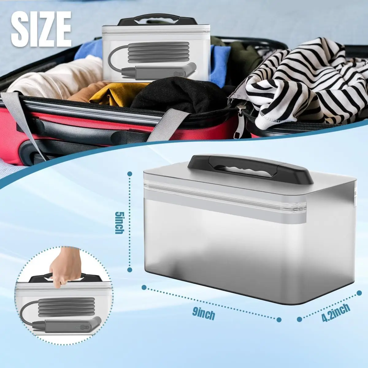 Portable Bidet, Rechargeable Travel Bidet Shattaf with Water Tank, for Toilet, Camping, Hiking, Outdoor Use, شطاف السفر