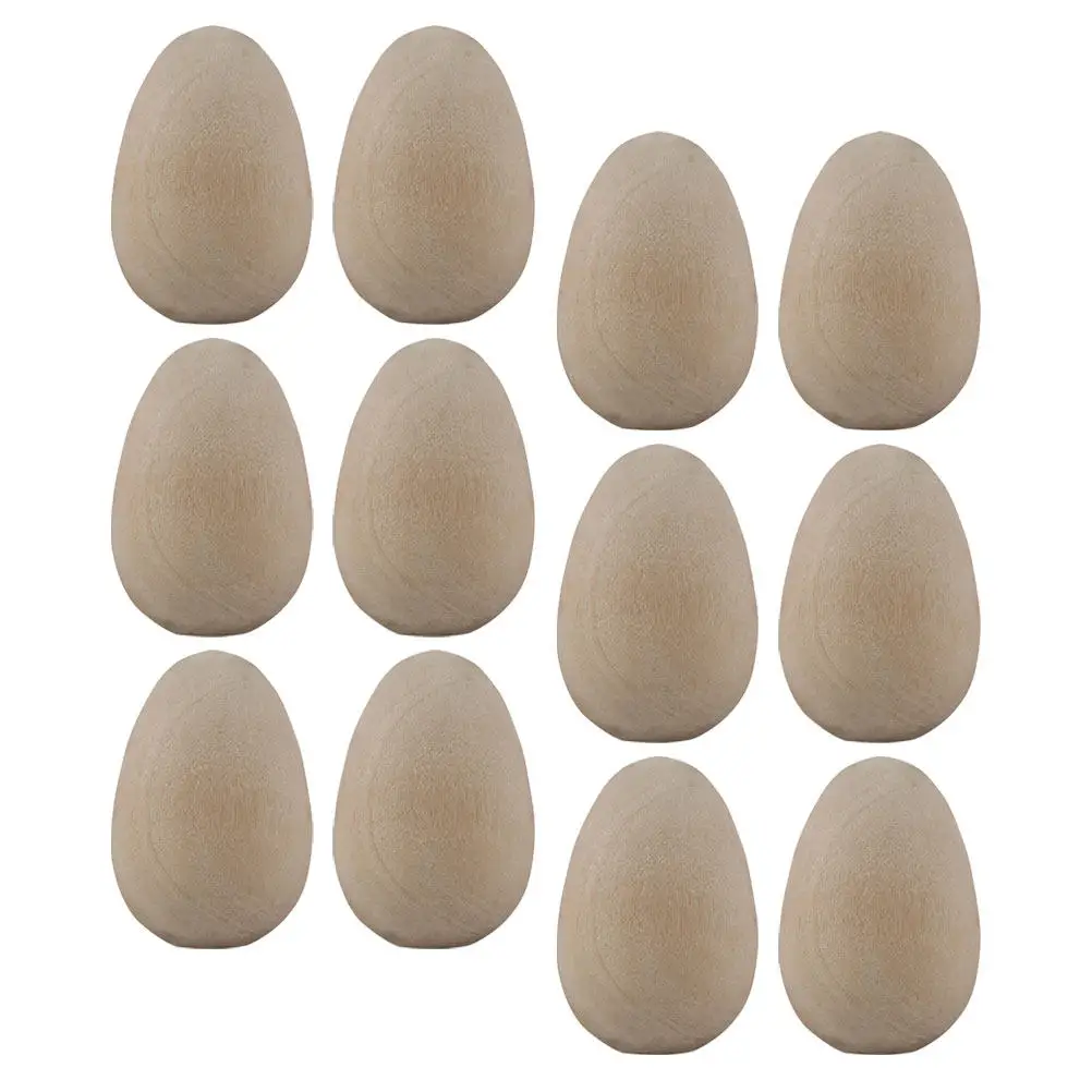 

12 шт. деревянных заготовок в форме птичьего яйца для росписи, поделок и детского творчества