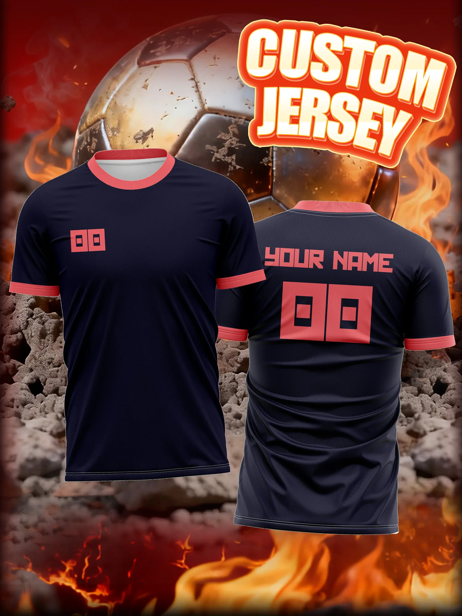 

Футболка для футбола с индивидуальным фото, именем и номером, печатью изображения, логотипом, узором, спортивная экипировка на заказ