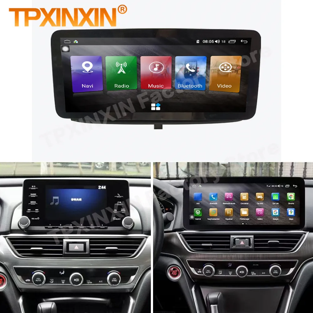 8+256G Carplay Radio Coche With Bluetooth Android 14 For Honda Accord 10 2018 2019 2020 2021 GPS Automotive Multimedia Autoradio