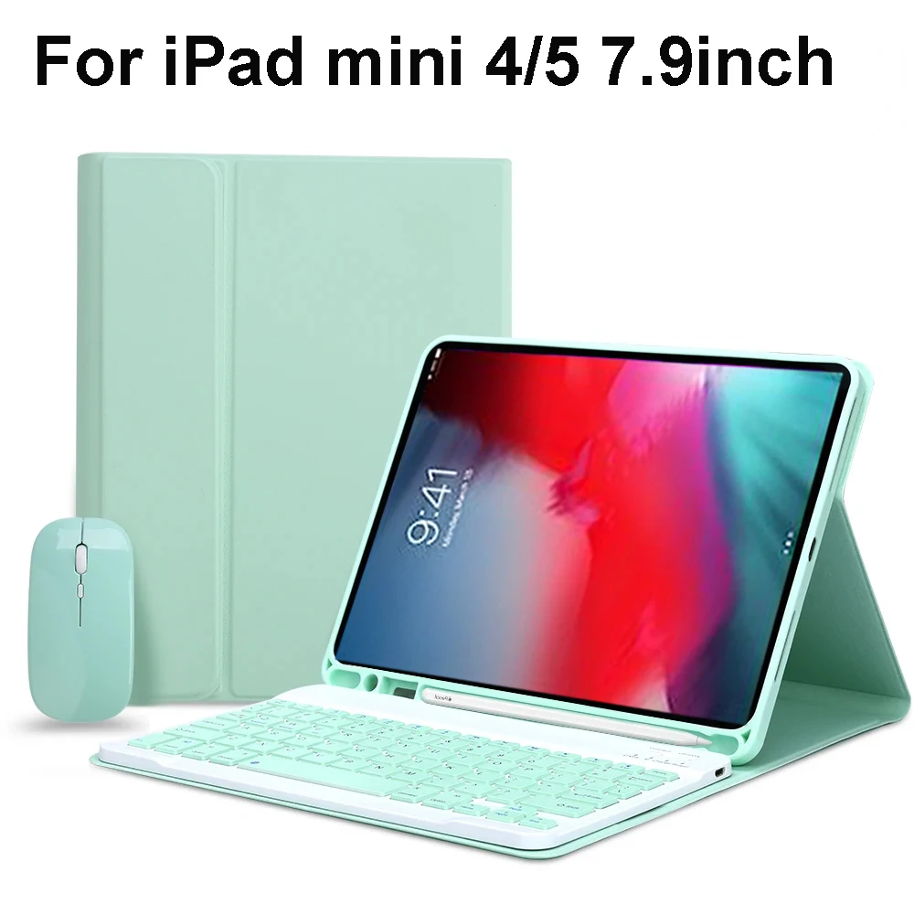 Case for iPad mini 4 2015 7.9Inch A1538 A1550 Bluetooth Keyboard Case For iPad mini 5 2019 7.9inch A2124 A2125 A2126 A2133