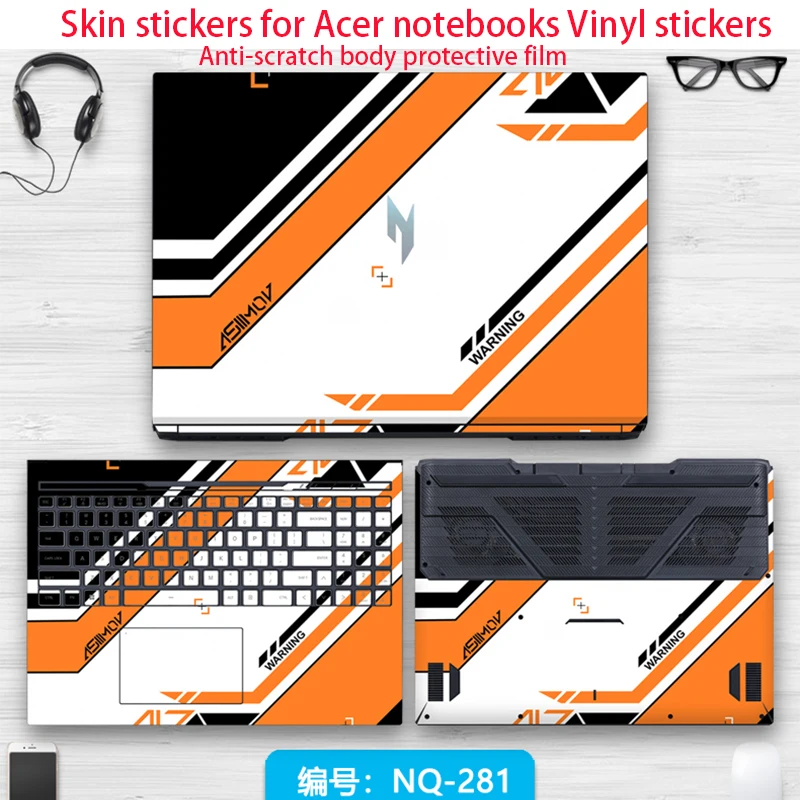 

For Acer Nitro V 15 ANV15-51 Laptop Skin Sticker SH15-51 Vinyl Film SH16-41 Computer Body Protective Film PH315-55 PH717-71 72