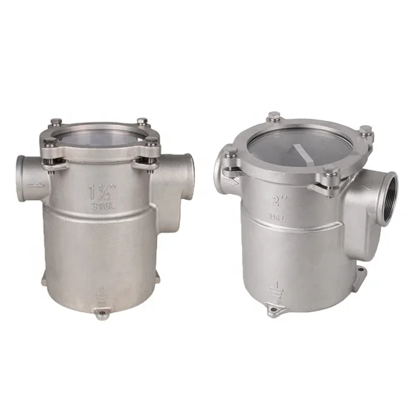 Multiple Size Options Marine Water Inlet Filter 316 Stainless Steel Yacht Marine Replacement Accessory Deck Mount Watercraft Kit