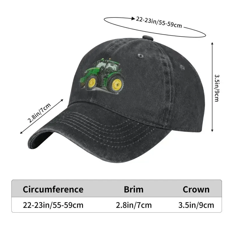 Classic Cotton Tractor Baseball Cap for Women Men Adjustable Heavy Machinery Dad Hat Outdoor