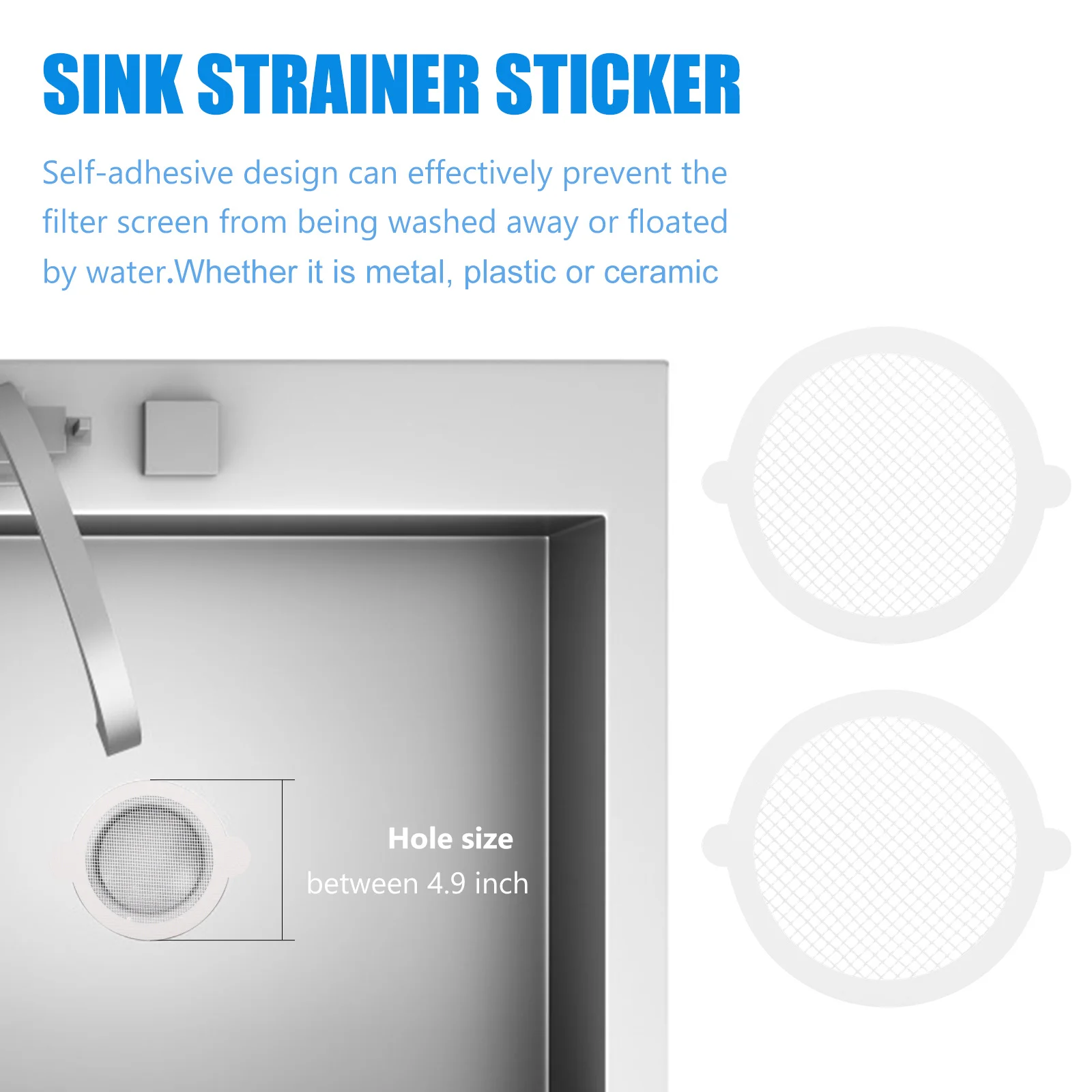 

30Pcs Premium Disposable Floor Drain Cover Hair Proof Sticker Bathroom Kitchen Sink Filter Mesh Anti-Block Stickers