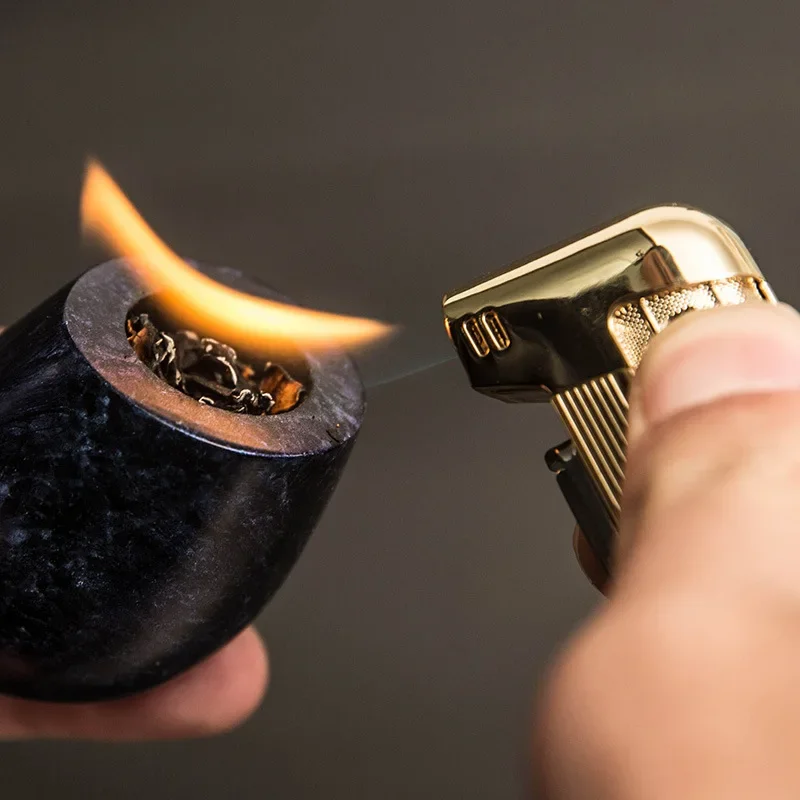 Butane Jet Lighter with Pipe Tool Pipe Rod Lighter Multifunction Gas Lighter Free Fire Compact Cigarette Accessories Cigar Man view 4