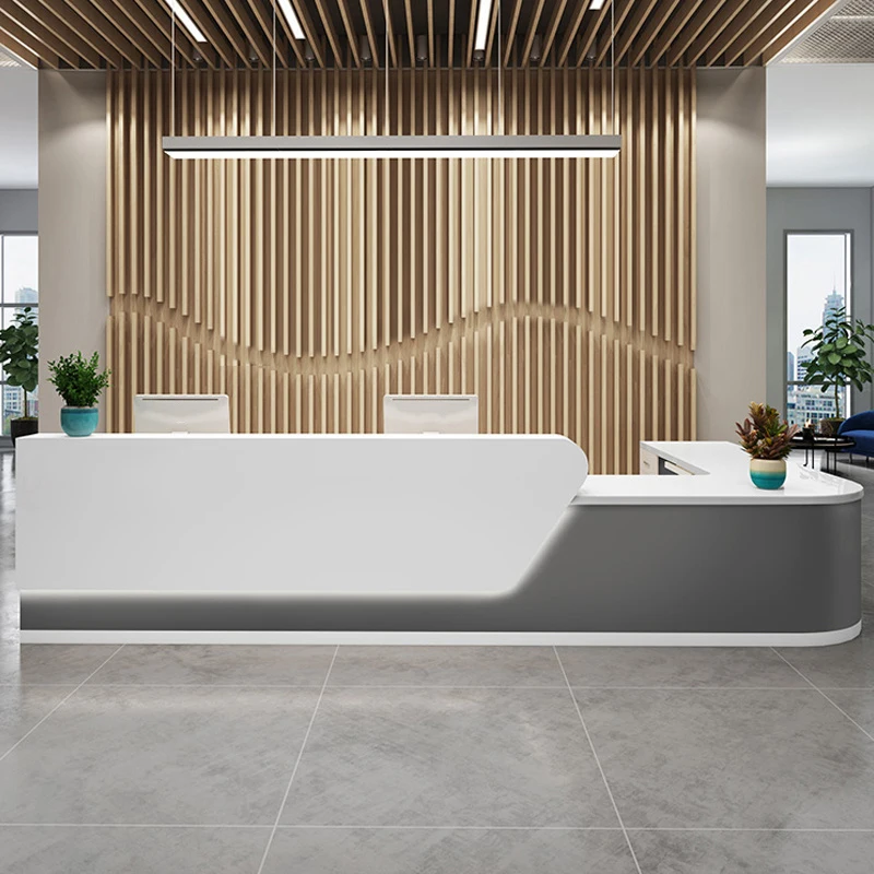 

Medical Guidance Front Reception Office Lobby Consultation Service Desk Curved Corner Desk Cashier Bar Counters For Business