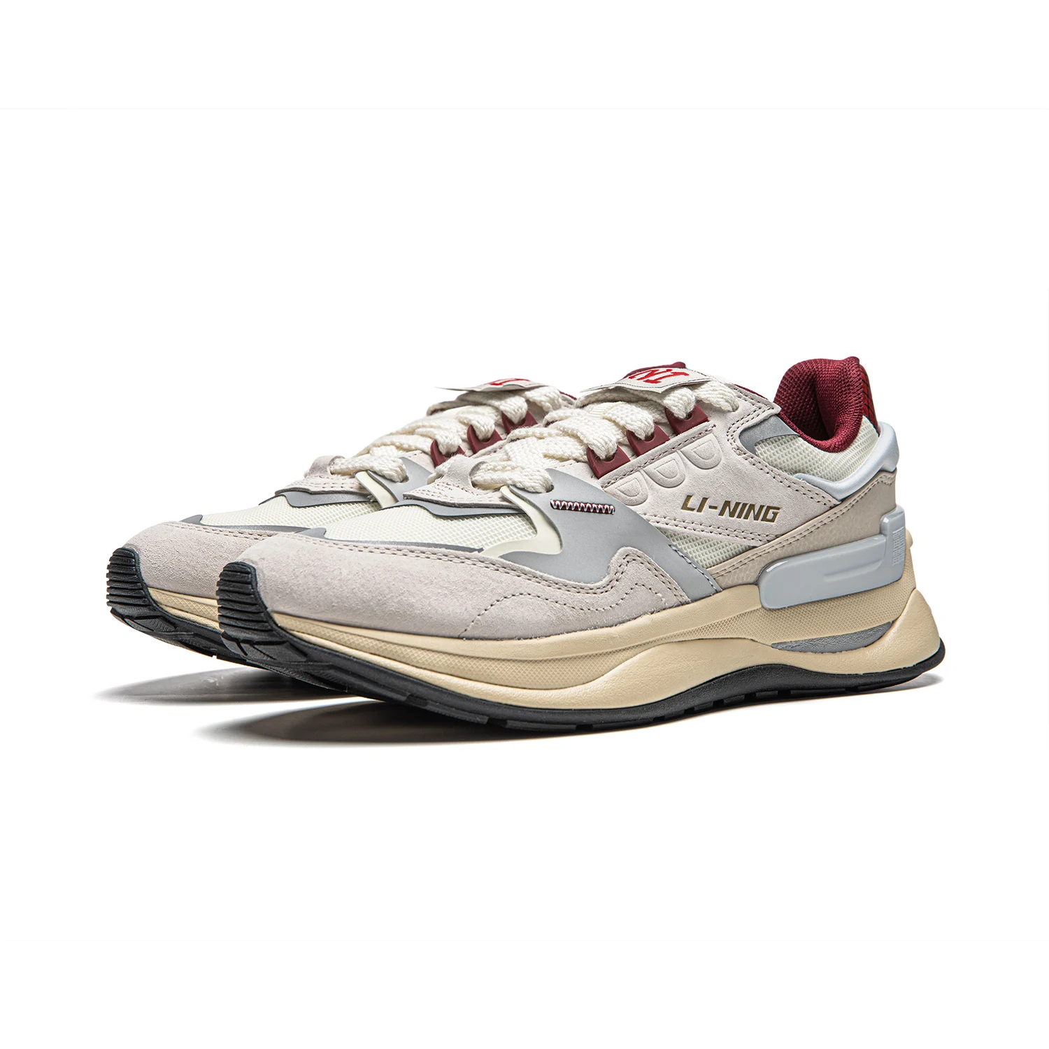 Li-ning-zapatos de estilo de vida clásico para hombre, zapatillas deportivas de ocio Retro con cojín BOOM, estilo usable, 001 MOMENT V2, AGCU061