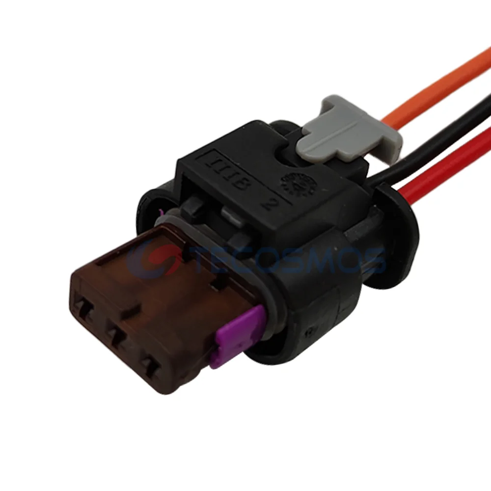 Conector automático 4F del arnés de cables del enchufe del sensor de presión de aceite impermeable hembra de 3 pines 0973703 A para VW AUDl GOLF PASSAT A1 A3 A4 A6 A7