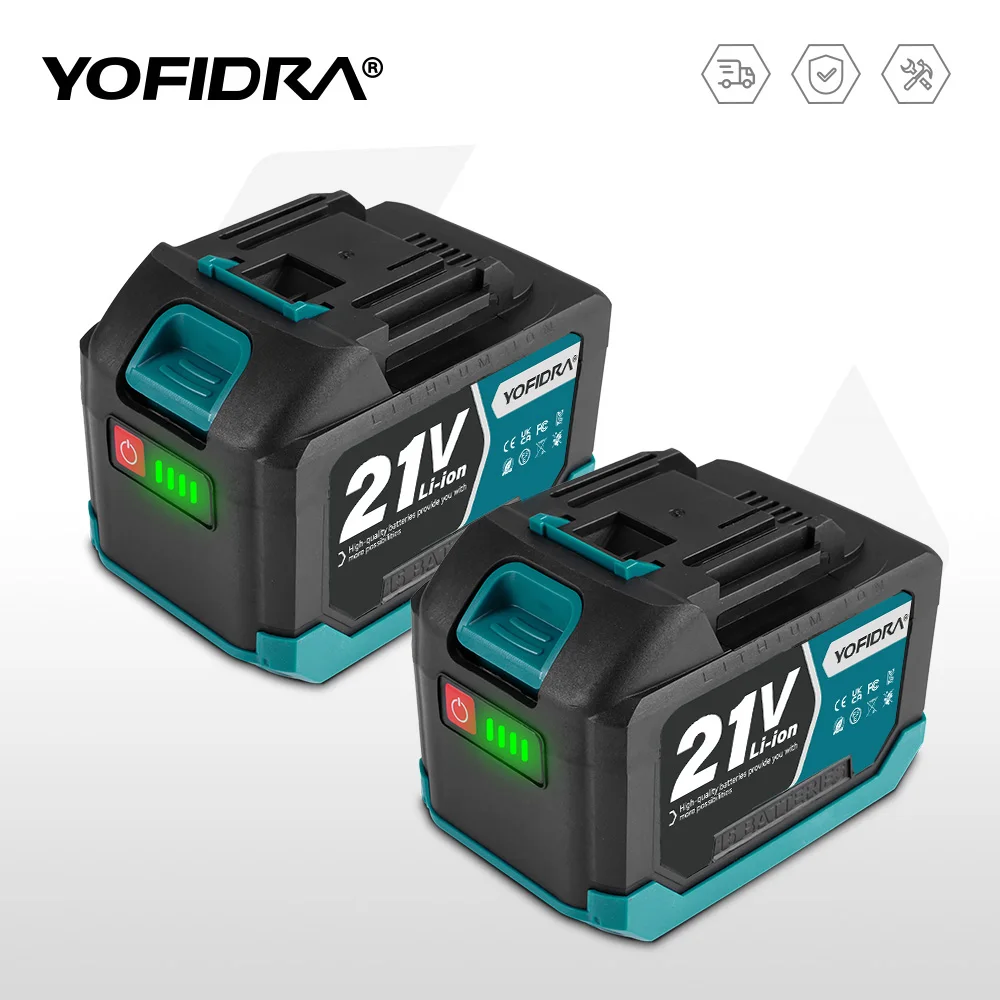 YOFIDRA 3.0Ah 4.0Ah Wiederaufladbare Lithium-Ionen-Batterie Li-Ionen-Akku für Elektroschrauber Kettensäge Elektrowerkzeug