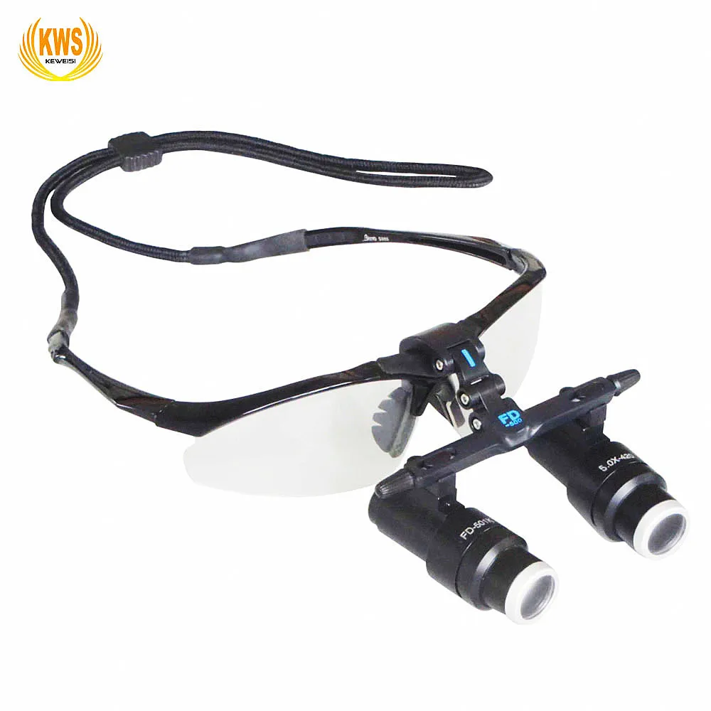 4X 5X 6X High-power Binocular Dental Loupe FD-501K Kepler Frame Type Magnifying Glasses for Medical Operation Cosmetic Surgery