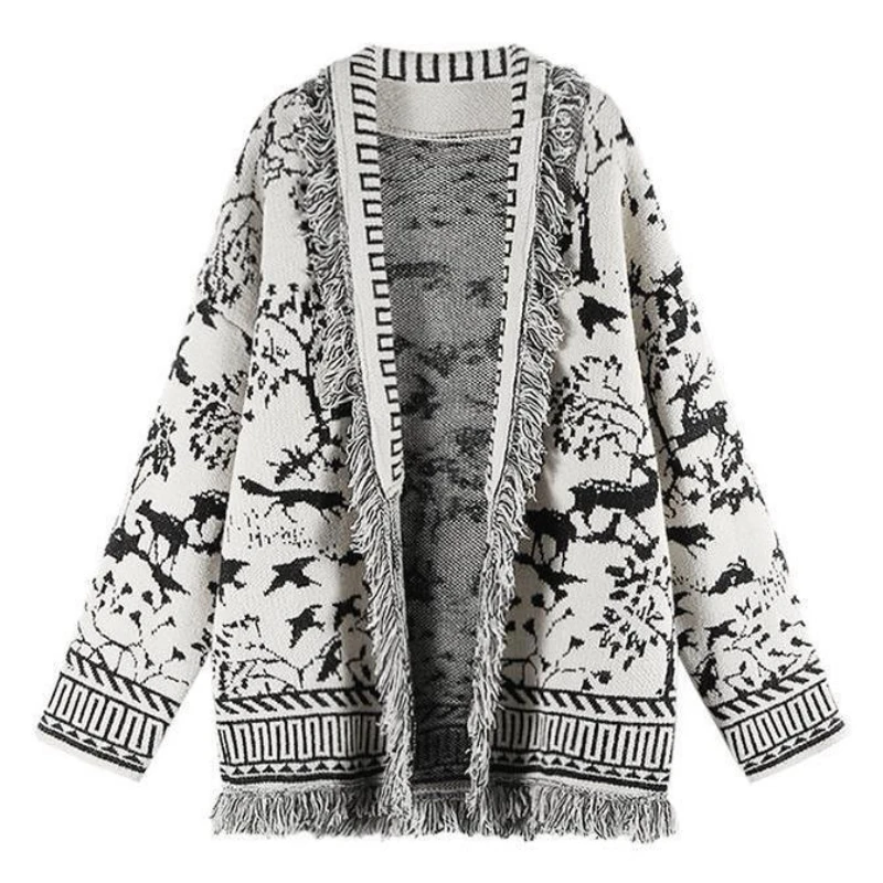 

Fashion Women Poncho Spring Winter Jumper Knitted Sweater Cape Warm Pullover Cloak Chic Embroidery Ladies Shawl Tops