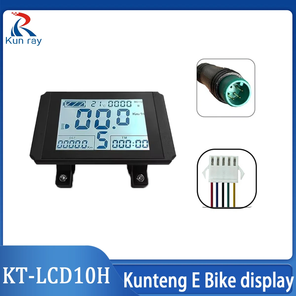 

Дисплей LCD для электровелосипеда KT Ebike, панель Kunteng, водонепроницаемый разъем, 24В 36В 48В, LCD10H, для комплекта электровелосипеда