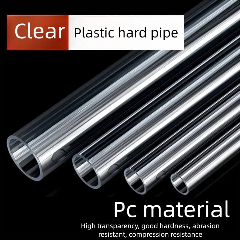 30pcs PC Transparent Tube Straw Hollow Tube Hard Tube Acrylic Plastic Tube Aquarium Water Tube Water Supply Tube