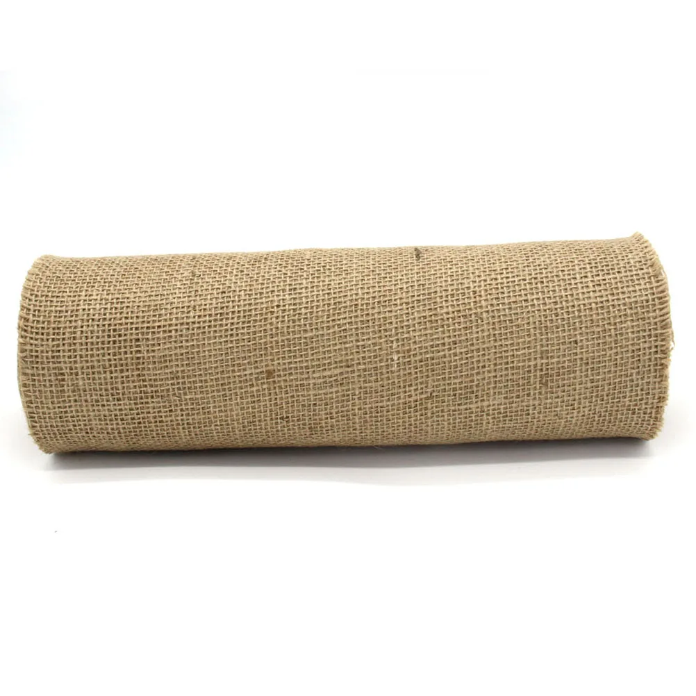 

Burlap Roll Hessian Fabric Jute Braid 10M Wedding Craft Rustic Belt Furniture Supplies