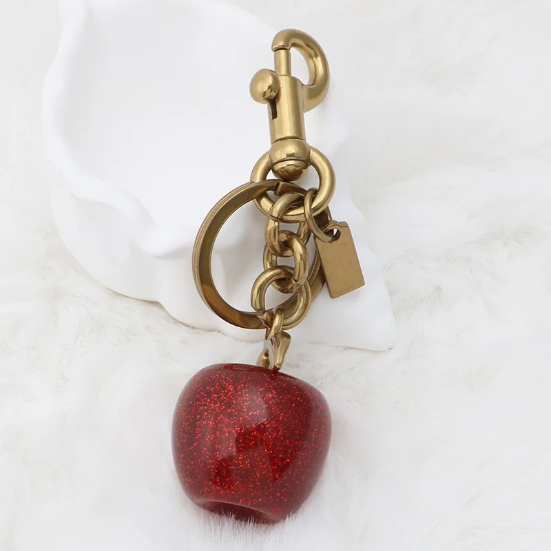 Cherry Keychain Decoration Blue Cherry DIY Craft Accessories Bag Pendant Keyring Bag Decoration Cherry Pendant