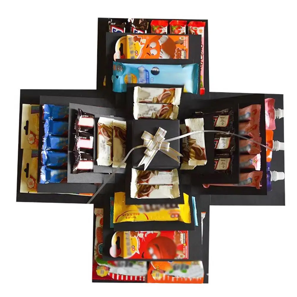 5-lagige kreative Explosions-Geschenkbox zum Selbermachen, kreieren Sie verschiedene Geschenke selbst. Mysteriöses, selbstgemachtes Geschenk zum Geburtstag, Weihnachten – Detail 10