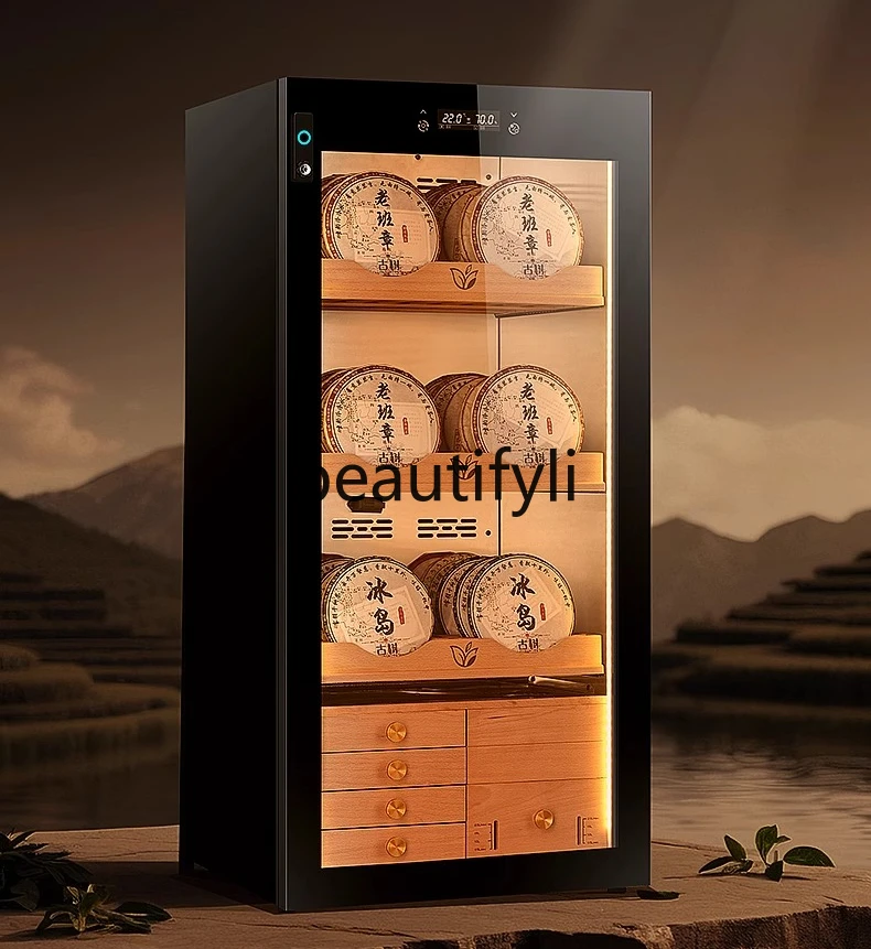 

Чайный шкаф с постоянной температурой, влажный приготовленный чай, влагостойкий и свежий, Baijiu, охлаждаемый, большой емкости