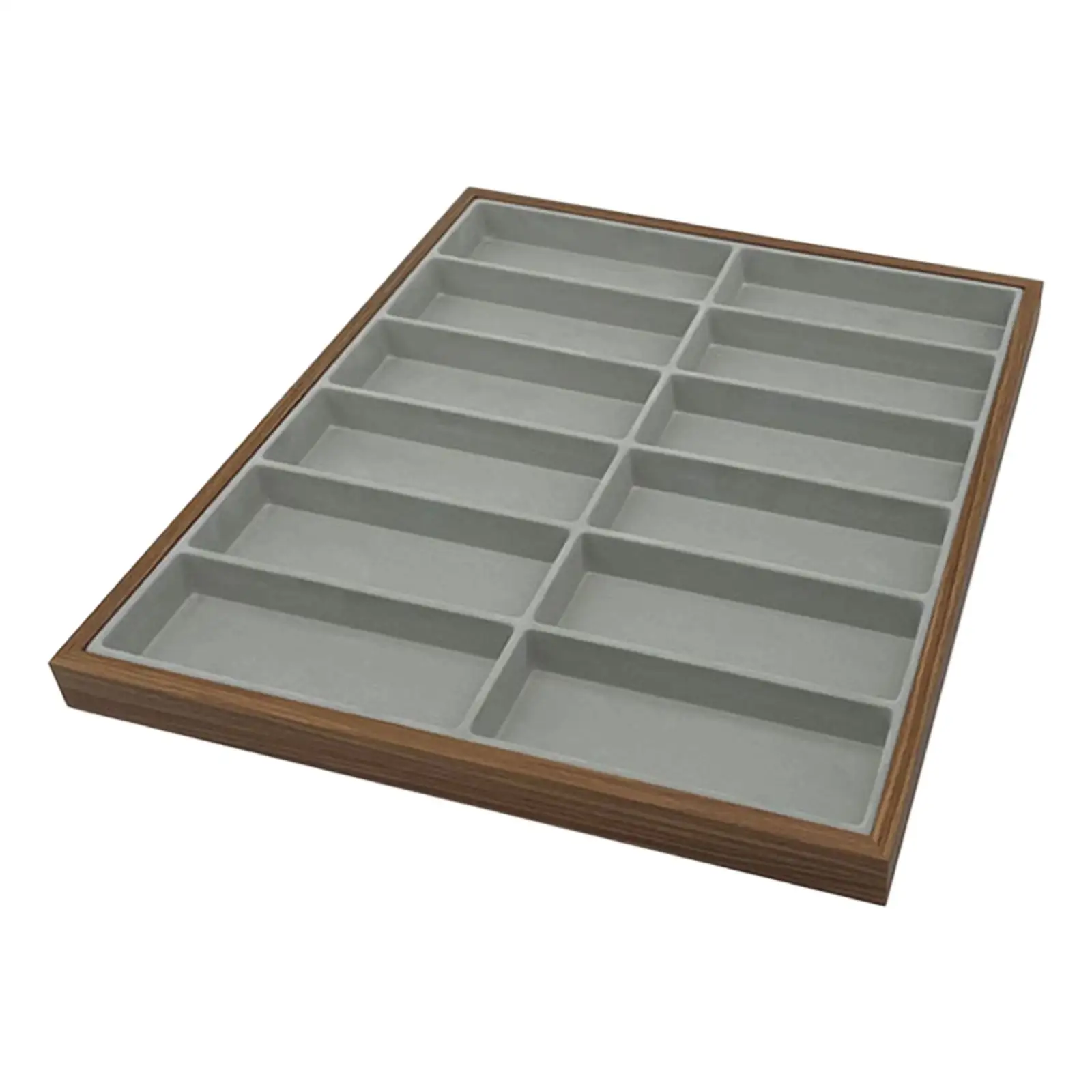 Sunglasses Organizer Glasses Holder Wood Eyeglass Display Tray Jewelry Collection Jewelry Tray for Travel Store Home Showcase