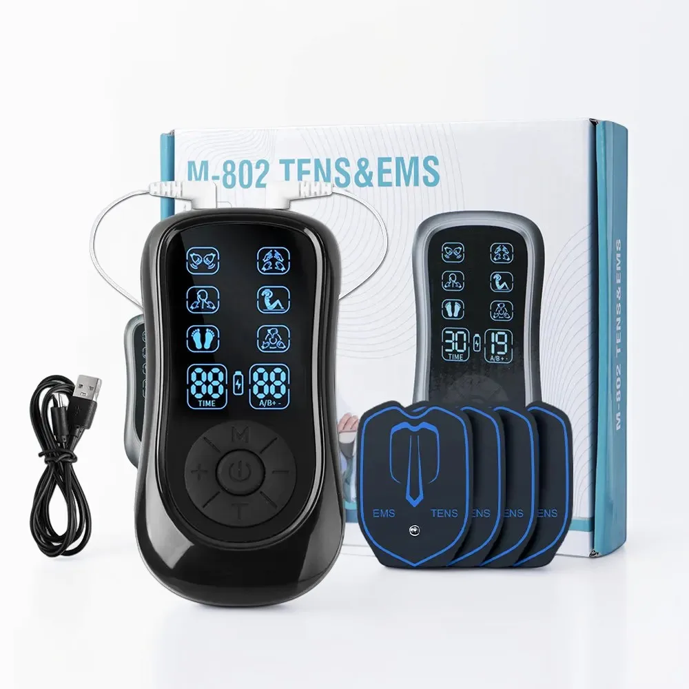 LCD Display Tens Muscle Stimulator Electric EMS Pulse Acupuncture Body Massage Therapy Slimming Relax Machine Electrostimulator