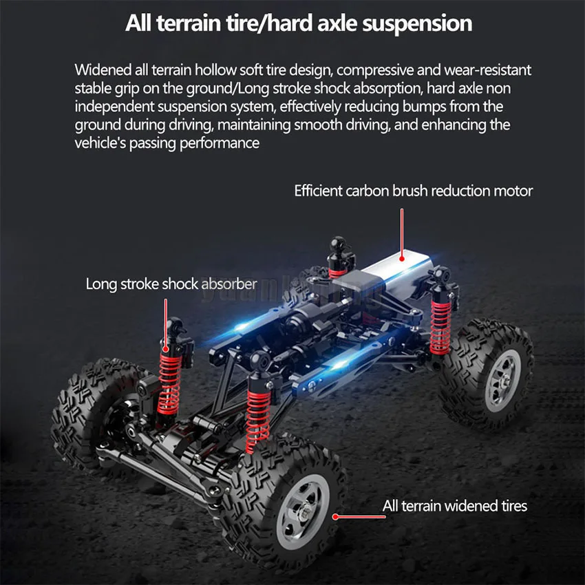 Lichtmetalen Mini Simulatie Rc Auto 1/28 Afstandsbediening Krachtig Koppel 2.4G Off-Road Klimmen Crawler Voertuig Speelgoed Voor Kinderen Cadeau