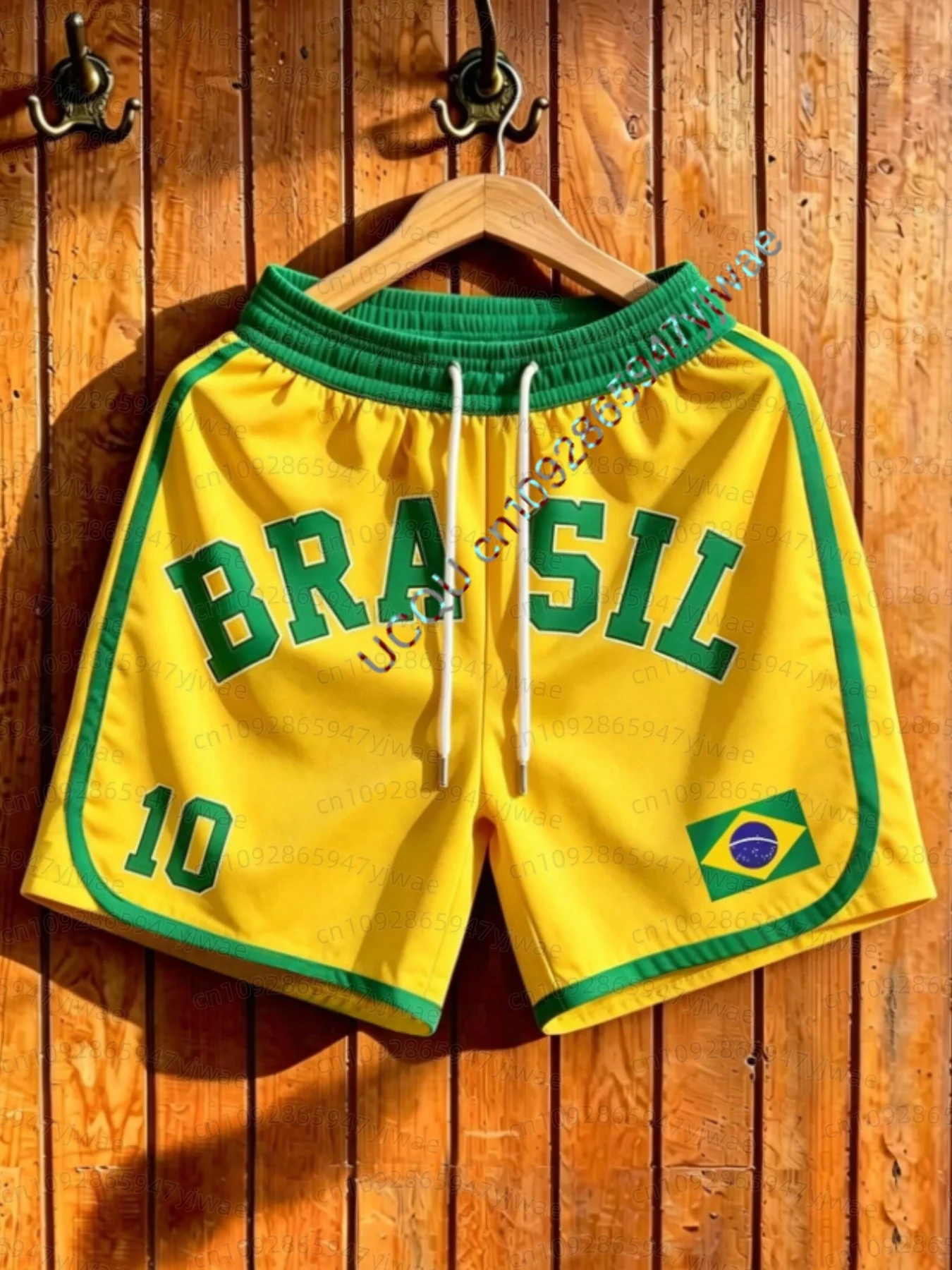 26 Urlaubs-Sommer-Shorts für Herren, BRASIL 10, mit Schneeflocken- und Weihnachtsmotiv-Druck, schnelltrocknende Strandshorts – Detail 6