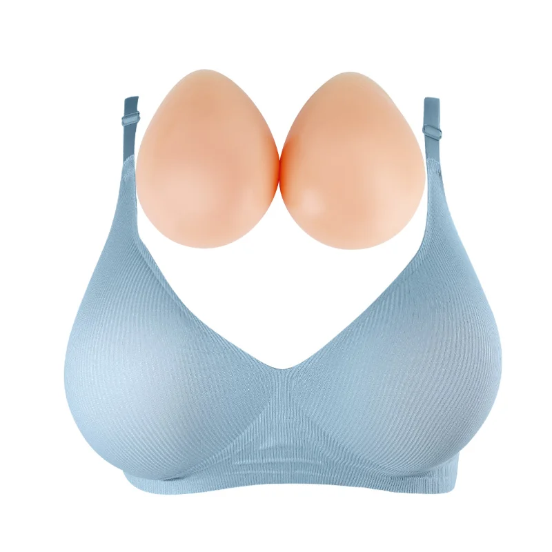 Silicone Bra With Breasts Fake Boobs Underwear 2-In-1Chest Enhancement Magnify Crossdresser Transgender Drag Queen Cosplay