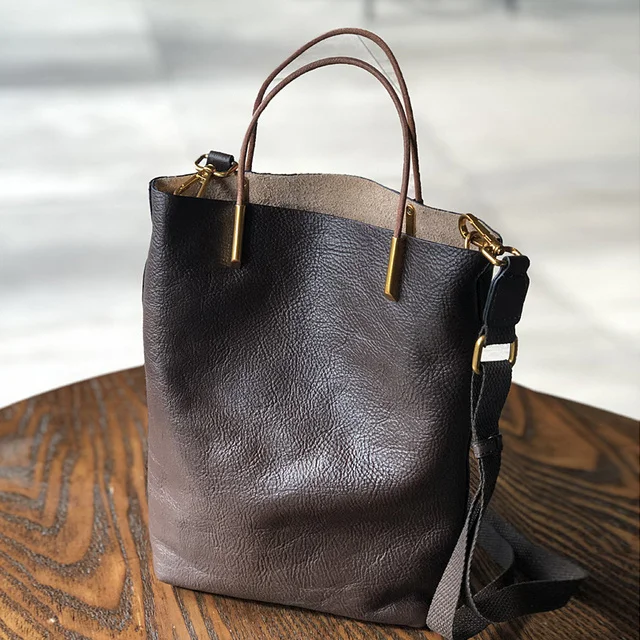 Simple Genuine Leather Women Bag New Retro Nature Soft Cowhide Handbag Versatile Designer Handbags High Quality Shoulder Bags