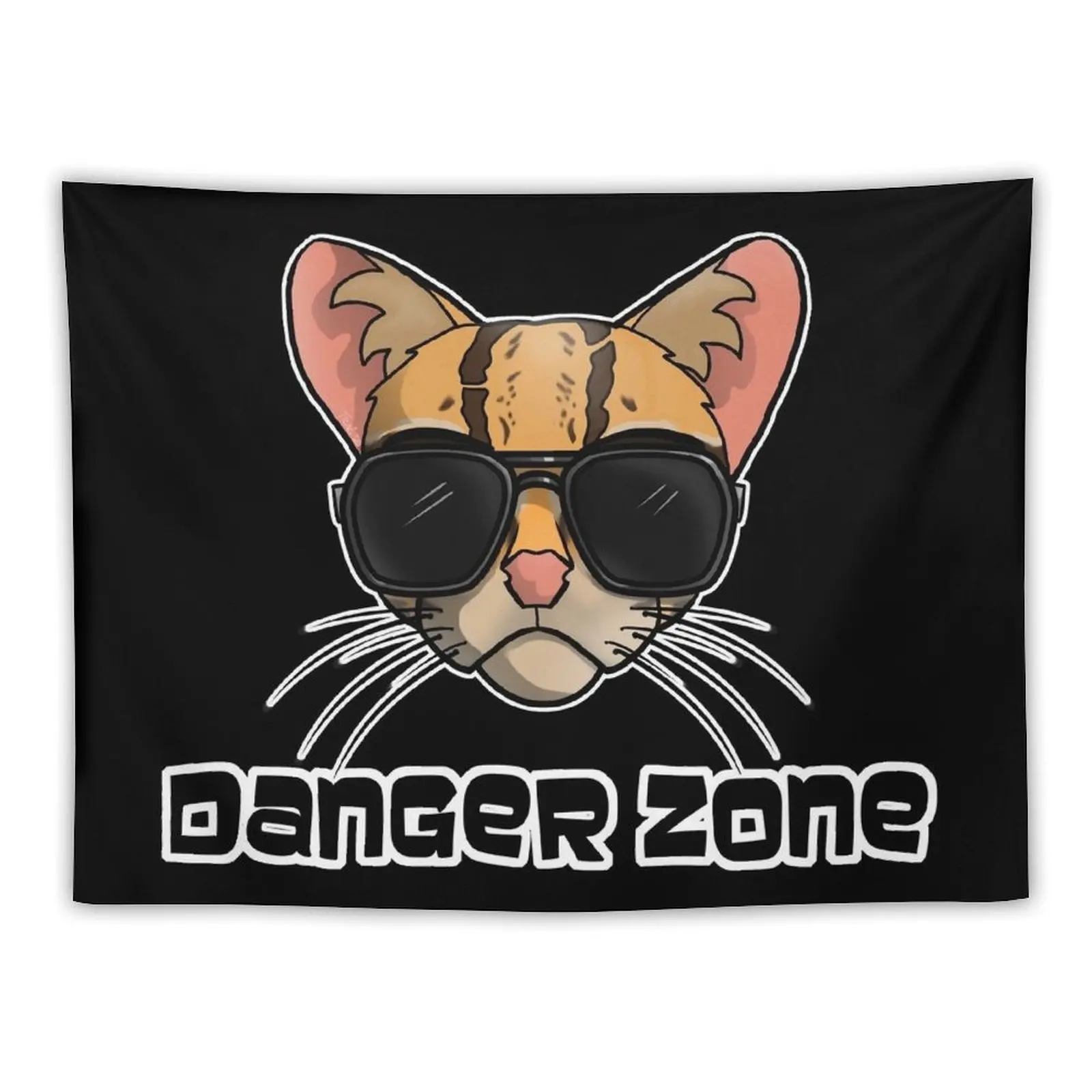 Danger Zone Ocelot Tapestry Wall Deco Wall Decoration Tapestry