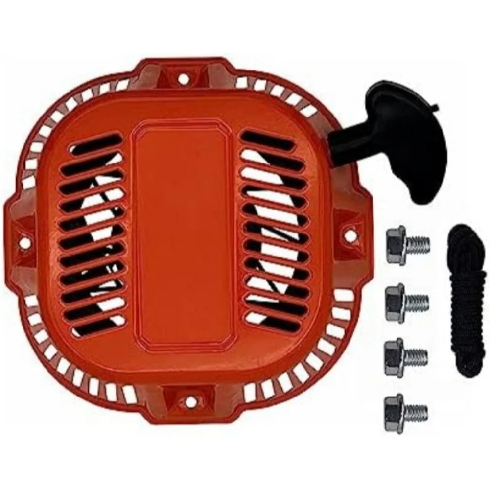Recoil Pull Start Assembly Starter With Pull Rope 4 Mounting Nuts For 196cc 208cc 212cc Engines Trimmer Garden Tools Accessories