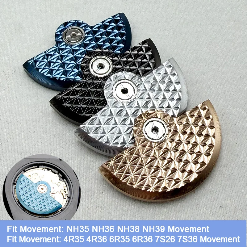 NH35 NH36 Automatic Movement Rotor Fit NH38 NH39 4R35 7S26 NH35 Movement Pendulum Oscillating Weight Hammer Automatic Rotor Part