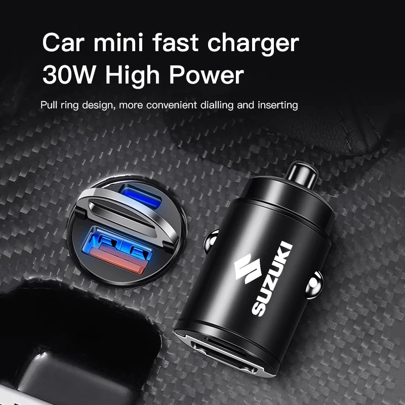 

Car Fast Charger USB Type-C Ports Power Adapter Accessori For Suzuki Jimny Swift Samurai Vitara SX4 Alto Kaiser Ingnis DZire