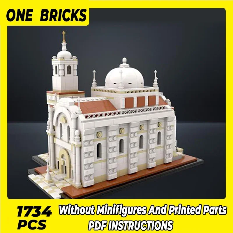 Moc Building Blocks Street View Model Tuscan Church Technical Bricks DIY Assembly Construction Toys For Childr Holiday Gifts