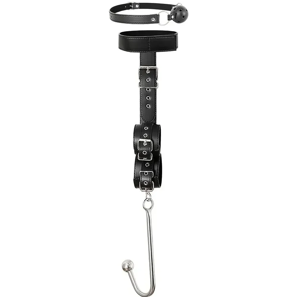 SM Adult Sex Toy Backhand Binding Apertural Plug Anal Hook Bondage Toys Bdsm Kit Slave Bondage Handcuff Couple Bundle Game 18+
