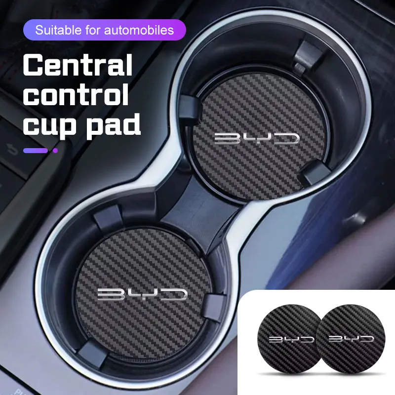 Silicone Car Cup Holder Coaster Anti-Slip Mat For BYD Seal Dolphin Seagull Song Plus Atto 3 Yuan Plus Han Tang Accessories